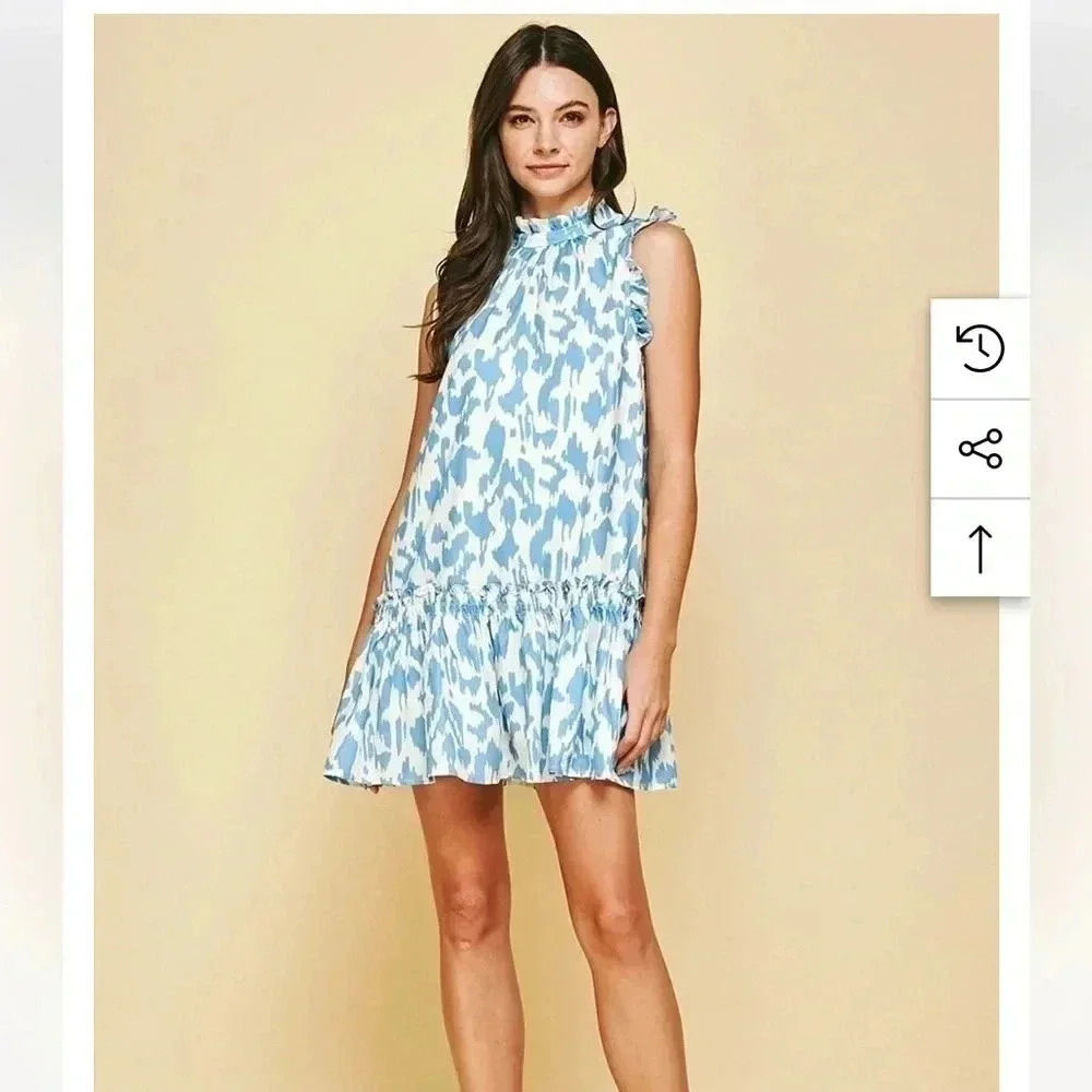 Pinch Drop Waist Sleeveless Dress size M